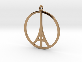 Paris Peace Pendant in Polished Brass