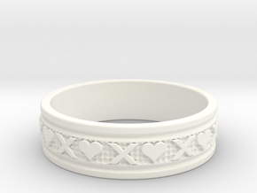 Size 6 Xoxo Ring B in White Processed Versatile Plastic