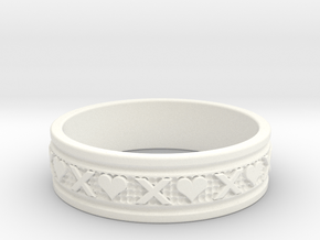 Size 8 Xoxo Ring B in White Processed Versatile Plastic