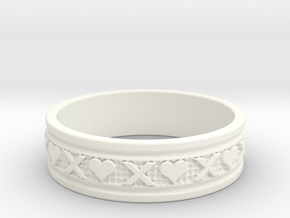 Size 10 Xoxo Ring B in White Processed Versatile Plastic