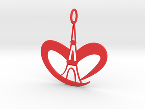 Love Paris - Eiffel Tower in Red Processed Versatile Plastic