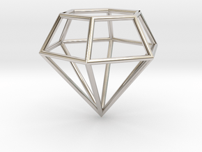 Diamond Frame Pendant in Platinum