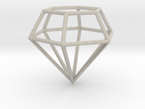 Diamond Frame Pendant in Natural Sandstone