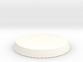 Wooden Circular Base in White Processed Versatile Plastic