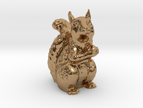 Guardian Squirrel in Polished Brass