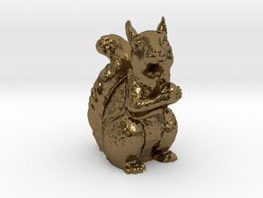 Guardian Squirrel in Polished Bronze