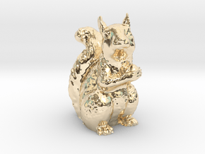 Guardian Squirrel in 14k Gold Plated Brass