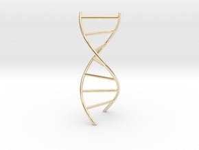 DNA Pendant in 14k Gold Plated Brass