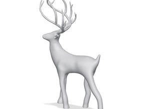 christmas deer ornament  in Tan Fine Detail Plastic