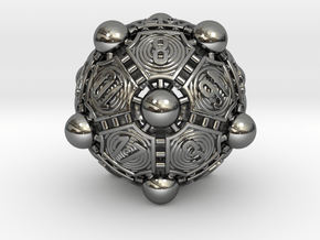 Nucleus D20 in Fine Detail Polished Silver