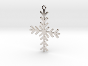 Winter Cross in Rhodium Plated Brass