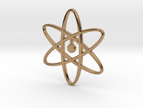 Atom Pendant in Polished Brass