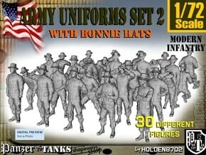 1-72 Army Modern Uniforms Set2 in Tan Fine Detail Plastic