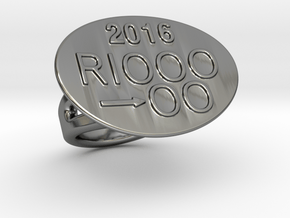 Rio 2016 Ring 14 - Italian Size 14 in Fine Detail Polished Silver