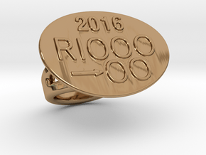 Rio 2016 Ring 14 - Italian Size 14 in Polished Brass