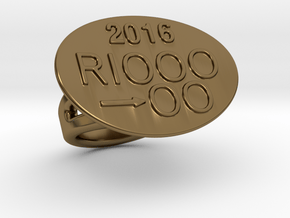 Rio 2016 Ring 14 - Italian Size 14 in Polished Bronze