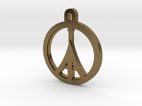 Paris Peace in Polished Bronze