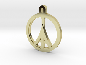 Paris Peace in 18k Gold Plated Brass
