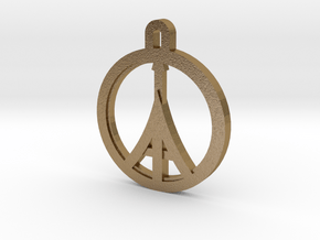 Paris Peace in Polished Gold Steel