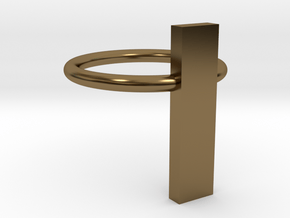  Long ring - size 52 in Polished Bronze