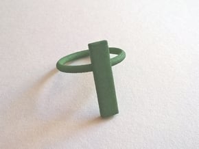  Long ring - size 52 in Green Processed Versatile Plastic
