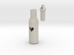 Message In A Bottle -Open Heart Version in Natural Sandstone