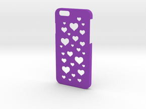 Iphone 6  case with hearts in Purple Processed Versatile Plastic