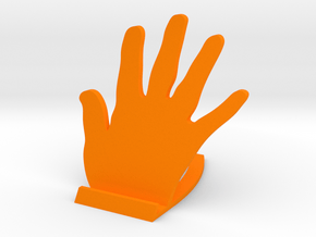 Hand stand for tablet in Orange Processed Versatile Plastic