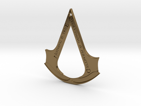 Assassin's creed logo-bottle opener (with hole) in Polished Bronze