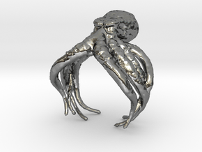 Cthulhu Ring in Fine Detail Polished Silver