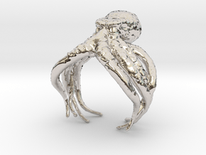 Cthulhu Ring in Rhodium Plated Brass