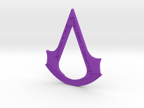 Assassin's creed logo-bottle opener  in Purple Processed Versatile Plastic