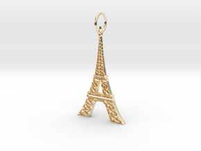Eiffel Tower Earring Ornament in 14K Yellow Gold