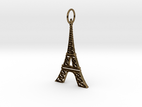 Eiffel Tower Earring Ornament in Polished Bronze