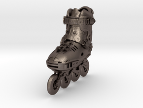 Free Style Roller Skate, heavily detailed in Polished Bronzed Silver Steel