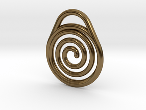 DRAW pendant - hypnotize in Polished Bronze