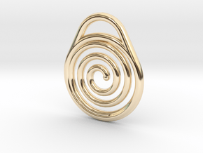 DRAW pendant - hypnotize in 14k Gold Plated Brass