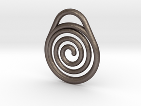 DRAW pendant - hypnotize in Polished Bronzed Silver Steel