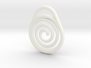DRAW pendant - hypnotize in White Processed Versatile Plastic