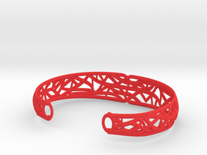 Radici Bracelet, Open, S 55 mm in Red Processed Versatile Plastic