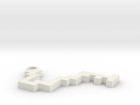 Maze Pendant 1 in White Natural Versatile Plastic