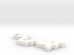 Maze Pendant 2 in White Processed Versatile Plastic