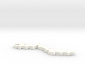 Maze Pendant 4 in White Processed Versatile Plastic