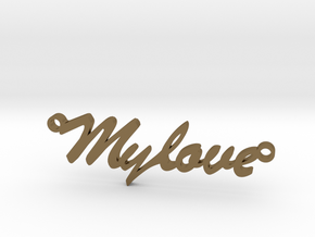 Pendant "my love" in Polished Bronze