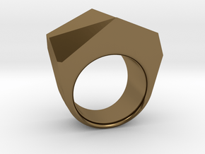 CODE: N12 - RING SIZE 7 in Polished Bronze