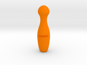 Bowling pin with your name in Orange Processed Versatile Plastic