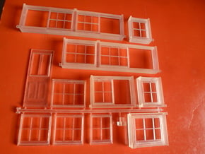 Chard Junction Signal Box Window Assembly in Tan Fine Detail Plastic
