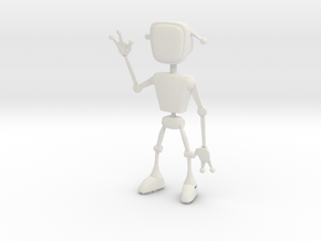 Andy Robot 3D in White Natural Versatile Plastic