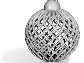 Cage Tree Bauble in Tan Fine Detail Plastic