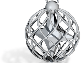 Star Cage Bauble in Tan Fine Detail Plastic